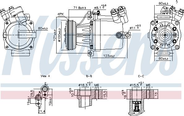 Nissens 890950 - Компрессор кондиционера autosila-amz.com