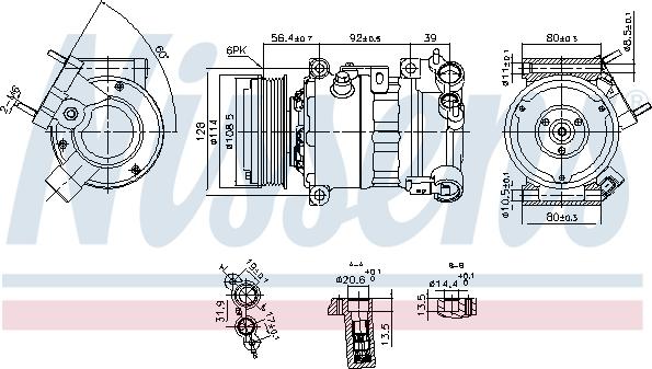 Nissens 890599 - Компрессор кондиционера autosila-amz.com