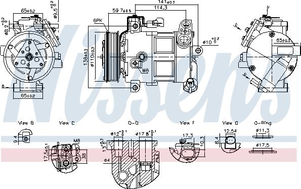 Nissens 890596 - Компрессор кондиционера autosila-amz.com