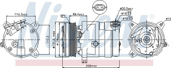 Nissens 89058 - Компрессор кондиционера LDV CONVOY OPEL ASTRA F, ASTRA F CLASSIC, ASTRA F/KOMBI, CALIBRA A, CAMPO, V autosila-amz.com