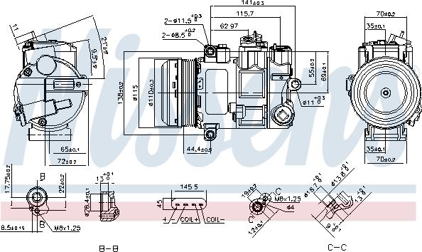 Nissens 890696 - Компрессор кондиционера autosila-amz.com