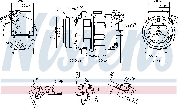 Nissens 890656 - Компрессор кондициорера NISSAN PRIMASTAR OPEL VIVARO A RENAULT ESPAC autosila-amz.com