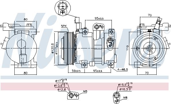 Nissens 890683 - Компрессор кондиционера autosila-amz.com