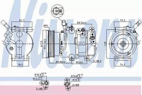 Nissens 890054 - Компрессор кондиционера autosila-amz.com