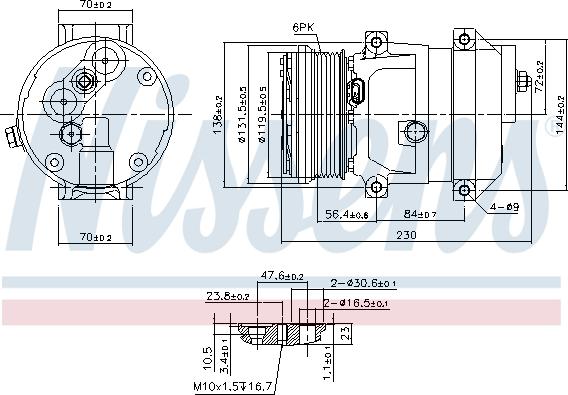 Nissens  890050 - Компрессор кондиционера autosila-amz.com