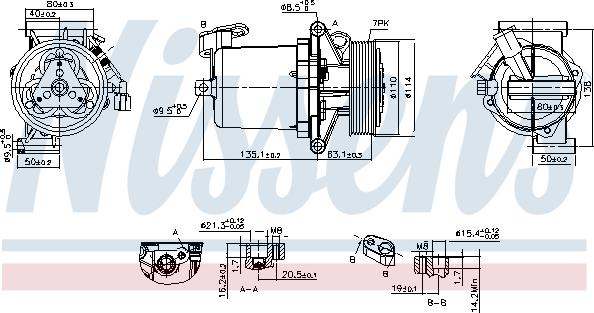 Nissens 890172 - Компрессор кондиционера autosila-amz.com