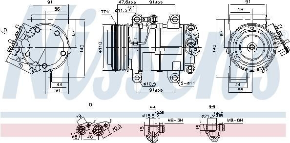 Nissens 890874 - Компрессор кондиционера autosila-amz.com