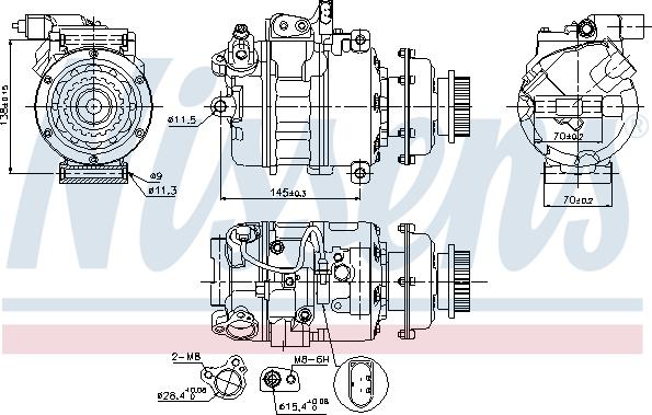 Nissens 89036 - Компрессор кондиционера autosila-amz.com