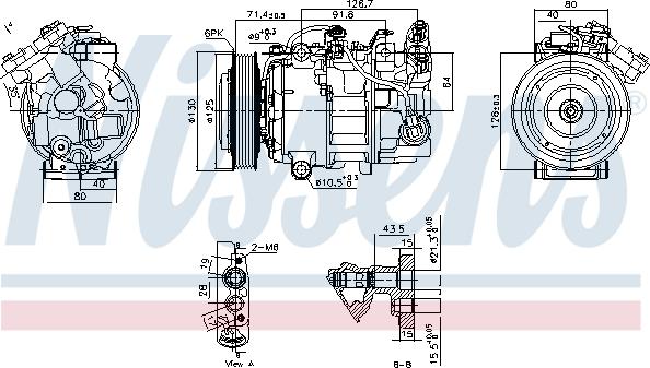 Nissens 890763 - Компрессор кондиционера autosila-amz.com