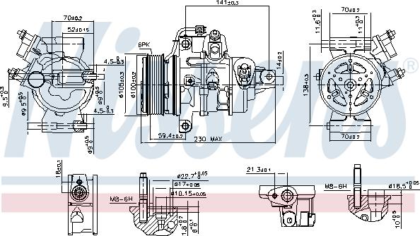 Nissens 890787 - Компрессор кондиционера autosila-amz.com