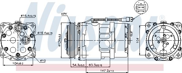 Nissens 89145 - Компрессор кондиционера autosila-amz.com