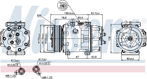 Nissens 89143 - Компрессор кондиционера FORD FOCUS 2.0 TDCI  04- autosila-amz.com