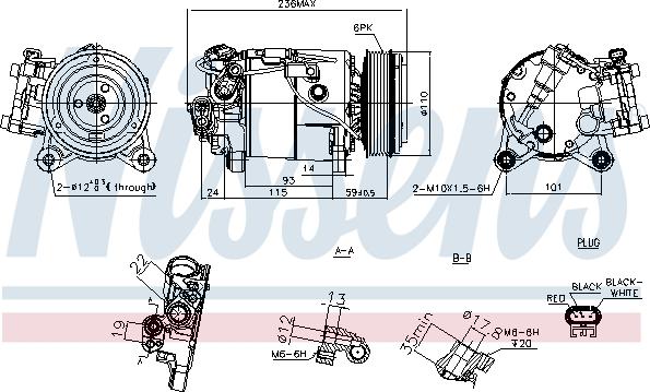 Nissens 891019 - Компрессор кондиционера autosila-amz.com