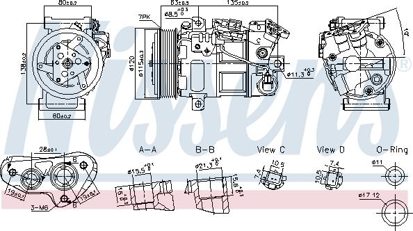 Nissens 891017 - Компрессор кондиционера autosila-amz.com