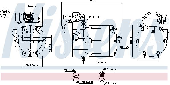 Nissens 891023 - Компрессор кондиционера autosila-amz.com