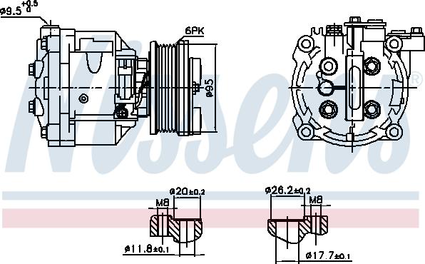 Nissens 891078 - Компрессор кондиционера autosila-amz.com