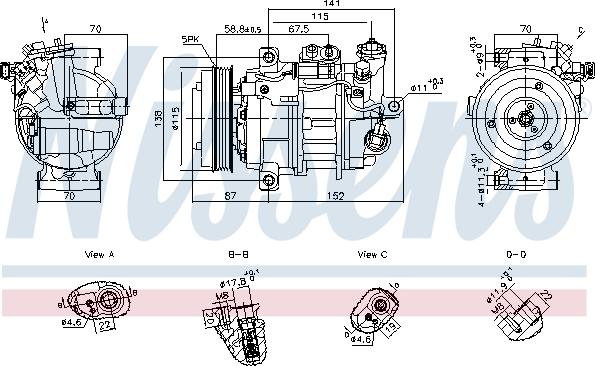 Nissens 891108 - Компрессор кондиционера autosila-amz.com