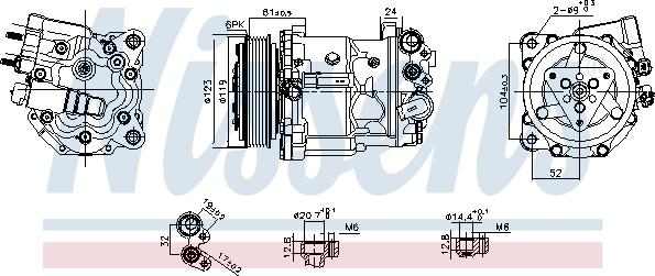 Nissens 89398 - Компрессор кондиционера CITROEN C5 (RD, TD) (08-) 2.7 HDI autosila-amz.com