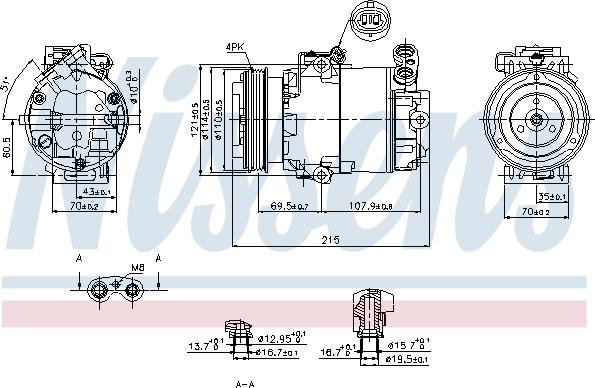 Nissens 89333 - Компрессор кондиционера autosila-amz.com