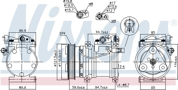 Nissens 89294 - Компрессор кондиционера autosila-amz.com