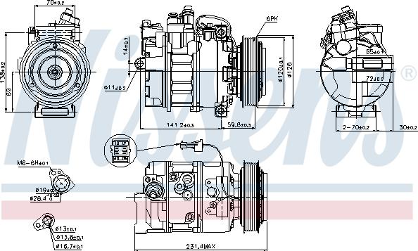 Nissens 89208 - Компрессор кондиционера autosila-amz.com