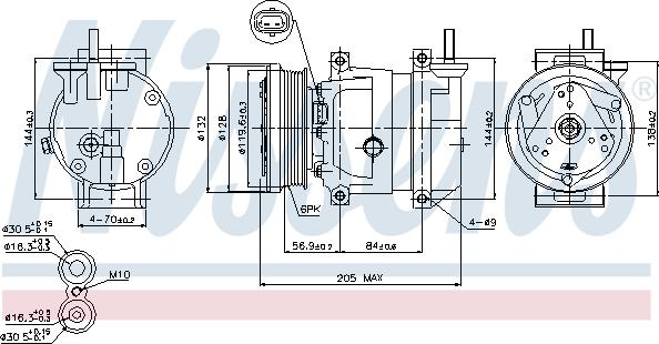 Nissens  89221 - Компрессор кондиционера CHEVROLET AVEO (T250, T255) (05-) 1.4 i 16V autosila-amz.com