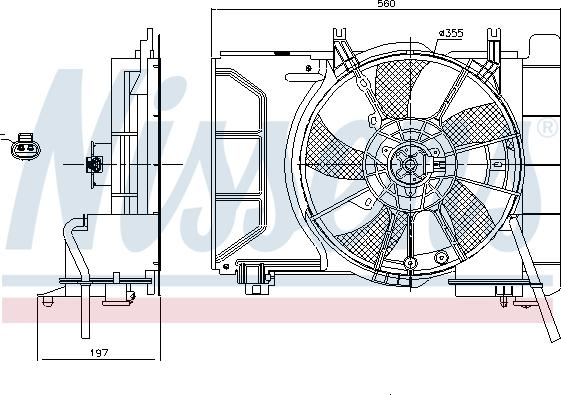 Nissens 85941 - Вентилятор радиатора (с корпусом) TOYOTA YARIS, YARIS / VIOS, YARIS/HATCHBACK 1.0/1.0LPG 08.05- autosila-amz.com
