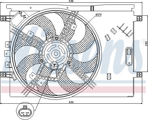 Nissens 85564 - Вентилятор FIAT PUNTO GRANDE (05-) 1.4 i 16V autosila-amz.com