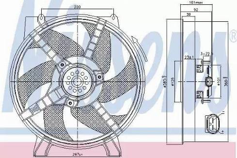 Nissens 85500 - Вентилятор, охлаждение двигателя autosila-amz.com