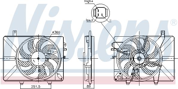 Nissens 850052 - Вентилятор, охлаждение двигателя autosila-amz.com