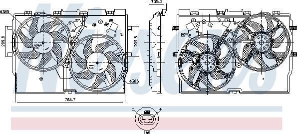 Nissens 850004 - Вентилятор, охлаждение двигателя autosila-amz.com
