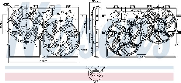 Nissens 850001 - Вентилятор, охлаждение двигателя autosila-amz.com