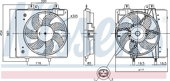 Nissens 850087 - Вентилятор, охлаждение двигателя autosila-amz.com