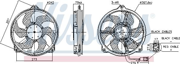 Nissens 850073 - Вентилятор, охлаждение двигателя autosila-amz.com