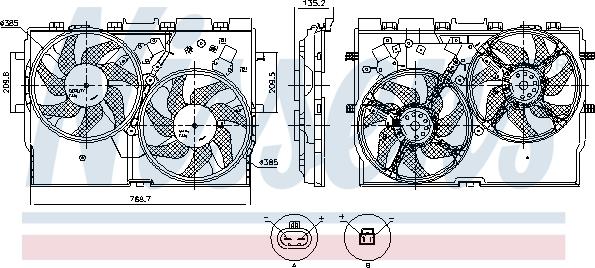 Nissens 850115 - Вентилятор, охлаждение двигателя autosila-amz.com