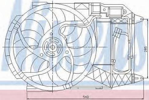 Nissens 85123 - Вентилятор, охлаждение двигателя autosila-amz.com