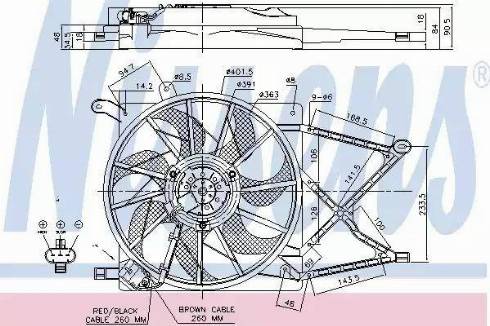 Nissens 85174 - Вентилятор, охлаждение двигателя autosila-amz.com