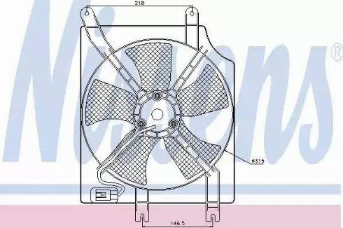 Nissens  85354 - Вентилятор, конденсатор кондиционера autosila-amz.com