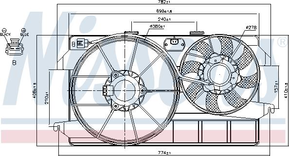 Nissens 85264 - Вентилятор FORD TRANSIT CONNECT (TC7) (02-) 1.8 Di autosila-amz.com