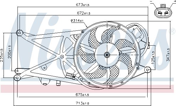 Nissens 85205 - Вентилятор, охлаждение двигателя autosila-amz.com