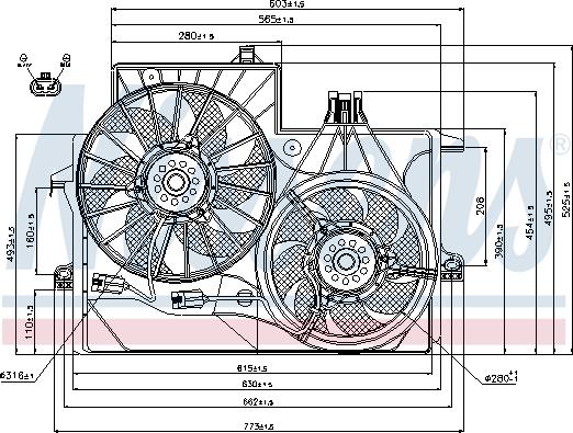 Nissens 85200 - Вентилятор, охлаждение двигателя autosila-amz.com