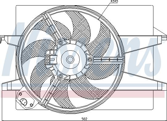 Nissens 85220 - Вентилятор радиатора двигателя2300 autosila-amz.com