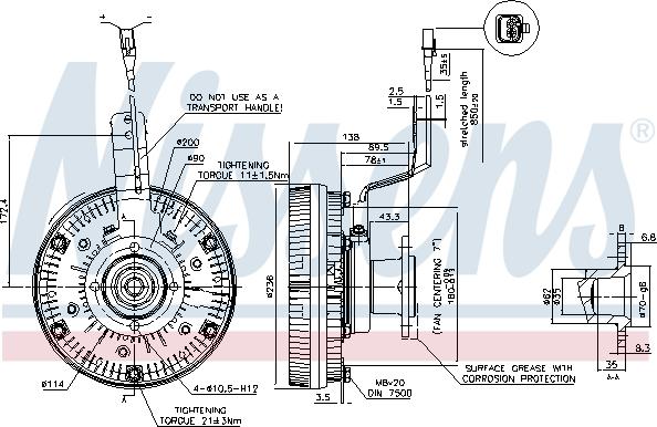 Nissens 86079 - Гидромуфта MAN D2866LF20...45 / D2876LF01...20 (С электронной частью) кросс 51066300073, 51066300077 autosila-amz.com