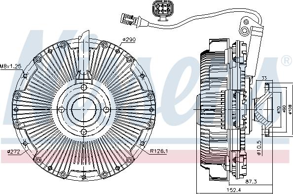 Nissens 86159 - Сцепление, вентилятор радиатора autosila-amz.com