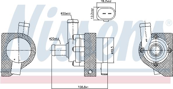 Nissens 832109 - Водяной насос, охлаждение двигателя autosila-amz.com