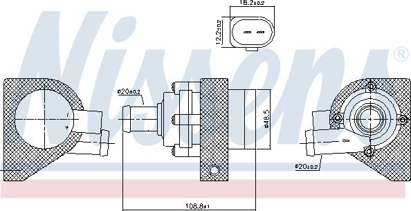 Nissens 832110 - Дополнительный водяной насос autosila-amz.com