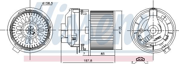 Nissens 87508 - Вентилятор отопителя салона RENAULT DUSTER (10-) 1.6 Sce autosila-amz.com