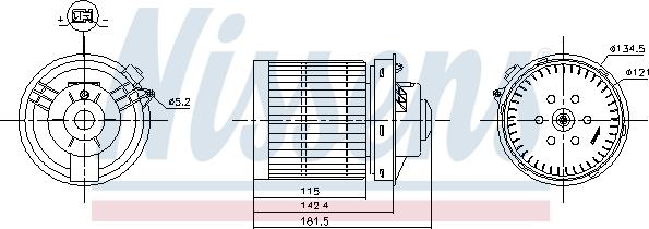 Nissens 87530 - Вентилятор отопителя салона NISSAN JUKE (F15) (10-) 1.5 dCi autosila-amz.com
