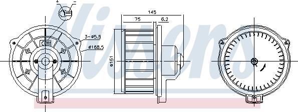 Nissens 87615 - Вентилятор салона autosila-amz.com