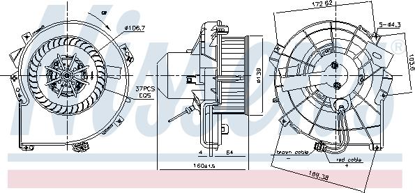 Nissens 87836 - Вентилятор отопителя салона autosila-amz.com